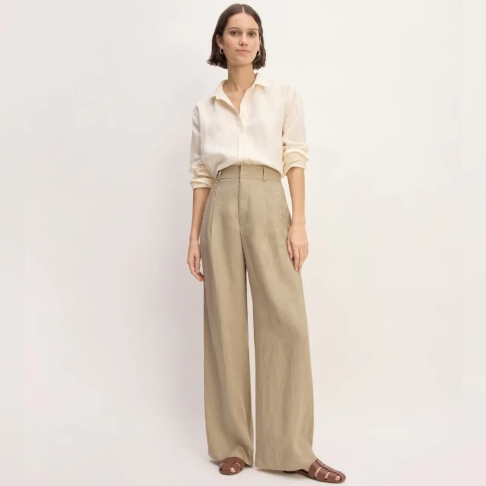 Everlane 100% Linen Pants. Green. Size 6. Waist 29. Perfect Condition. - Picture 16 of 17